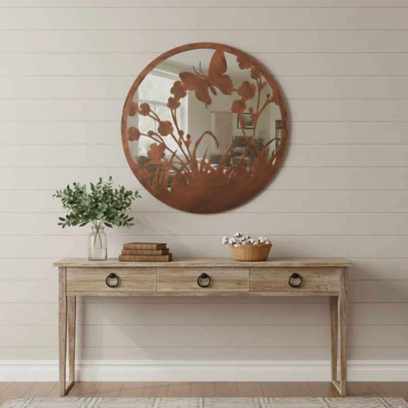 ESPEJO DECORATIVO PARED ARMONIA JARDIN ADORNO MODERNO JHN - 10