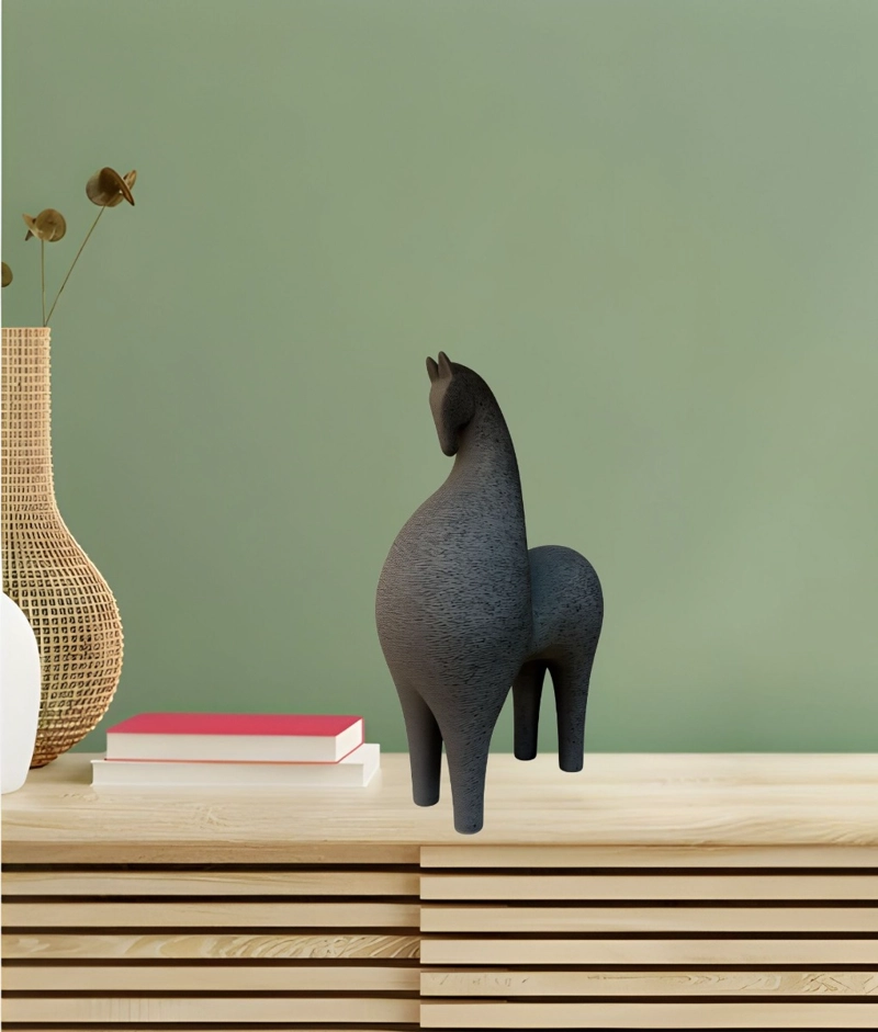 ESTATUA CABALLO ELEGANTE FIGURA DECORATIVA ESTILIZADA JHN - 8