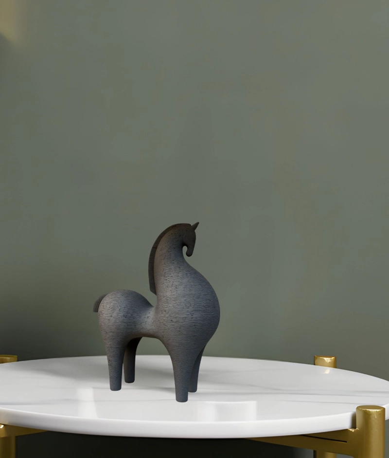 ESTATUA CABALLO ELEGANTE FIGURA DECORATIVA ESTILIZADA JHN - 9