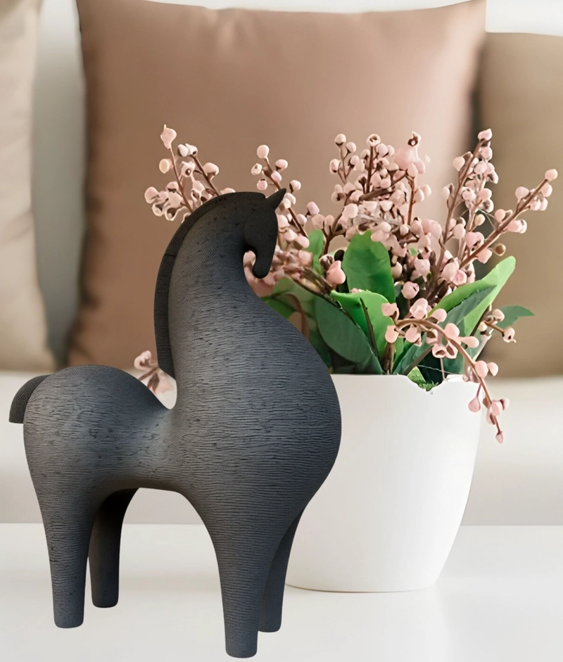 ESTATUA CABALLO ELEGANTE FIGURA DECORATIVA ESTILIZADA JHN - 10