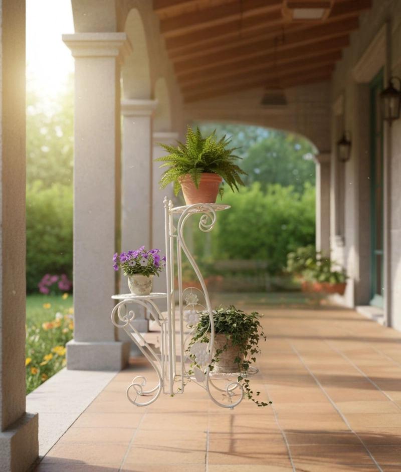 PORTA MACETA SOPORTE VERTICAL DECORATIVO 3 NIVELES JHN - 8