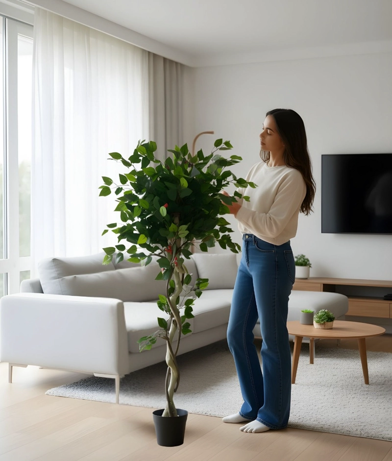 PLANTA ARTIFICIAL DECORATIVA DISEÑO REALISTA ELEGANTE JHN - 3