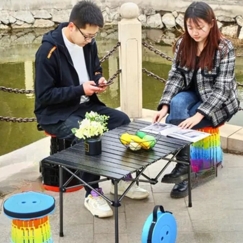 TABURETE PLEGABLE PORTATIL PARA CAMPING PRACTICO LAU - 5