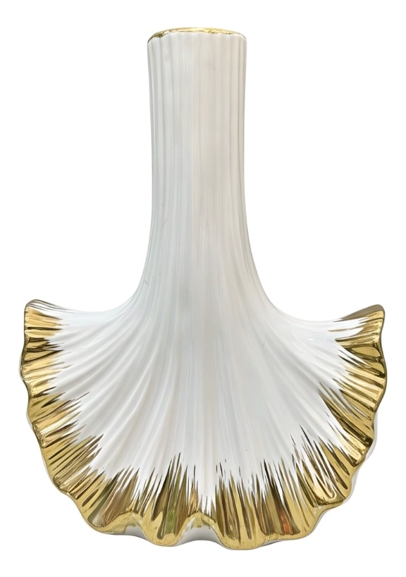 FLORERO DECORATIVO DISEÑO ESTILO ABANICO ADORNO HOGAR JHN - 1
