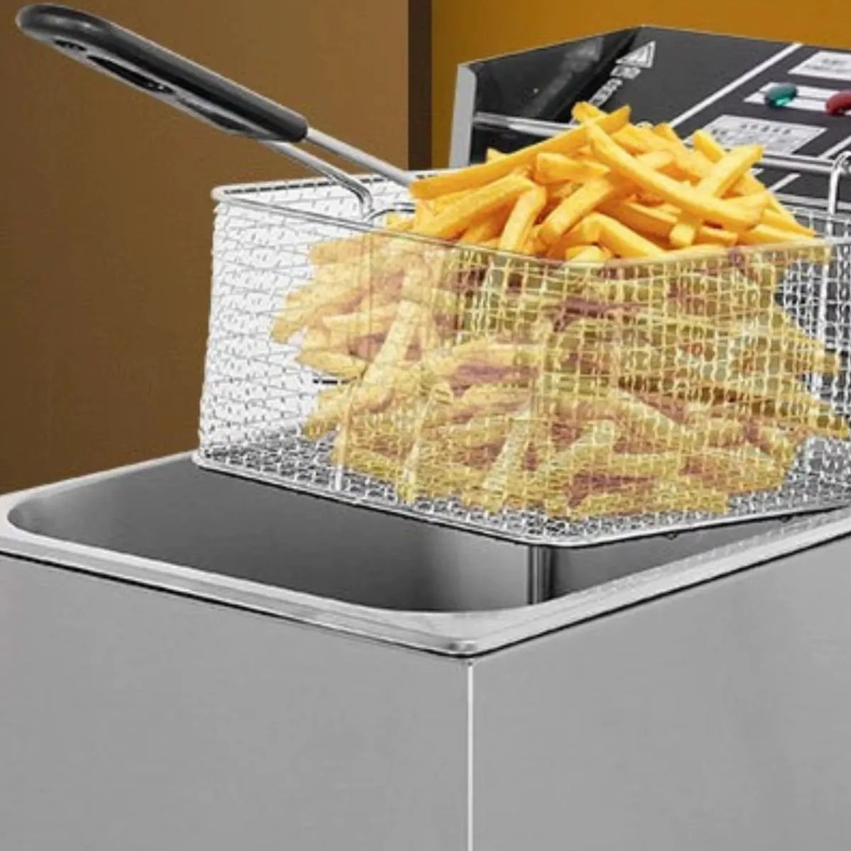 FREIDORA DE ACEITE ACERO INOX 6.5L COCINA RESTAURANTE LAU - 4