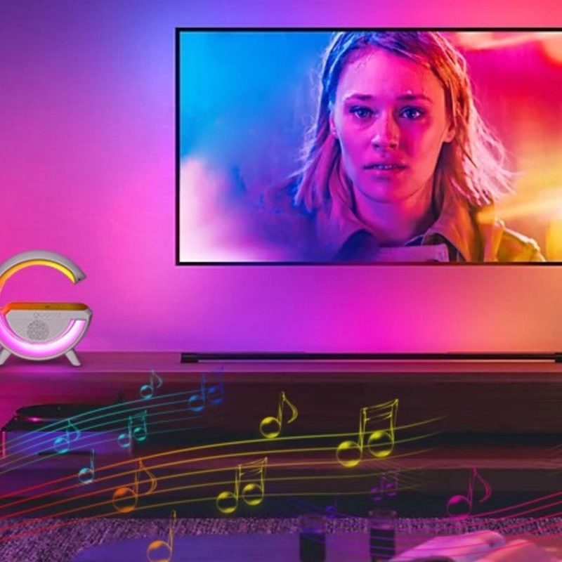 PARLANTE PORTATIL LUCES RGB BLUETOOTH MUSICA INALAMBRICA LAU - 2
