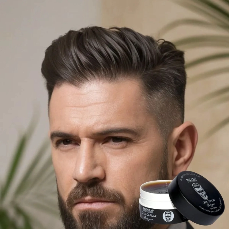 SET 2 FIJADOR CAPILAR CERA NEGRO EFECTO DURADERO HOMBRES LAU - 6