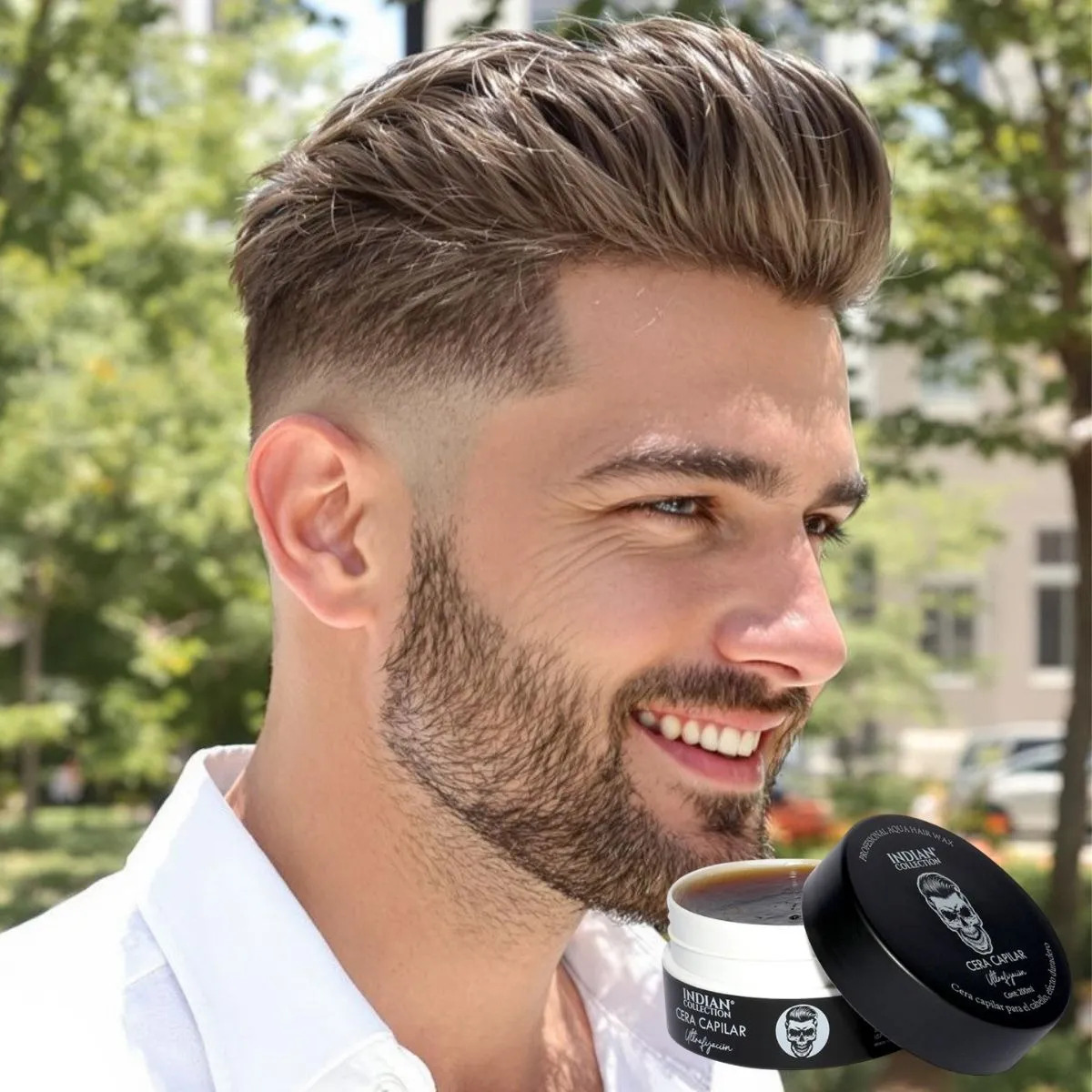 SET 2 FIJADOR CAPILAR CERA NEGRO EFECTO DURADERO HOMBRES LAU - 8