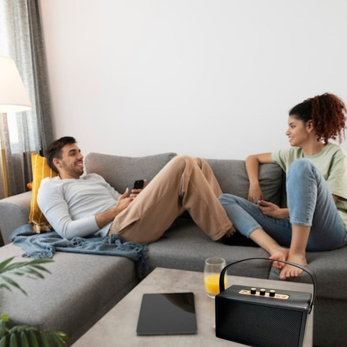 PARLANTE PORTATIL BLUETOOTH ESTILO RETRO MUSICA LAU - 8