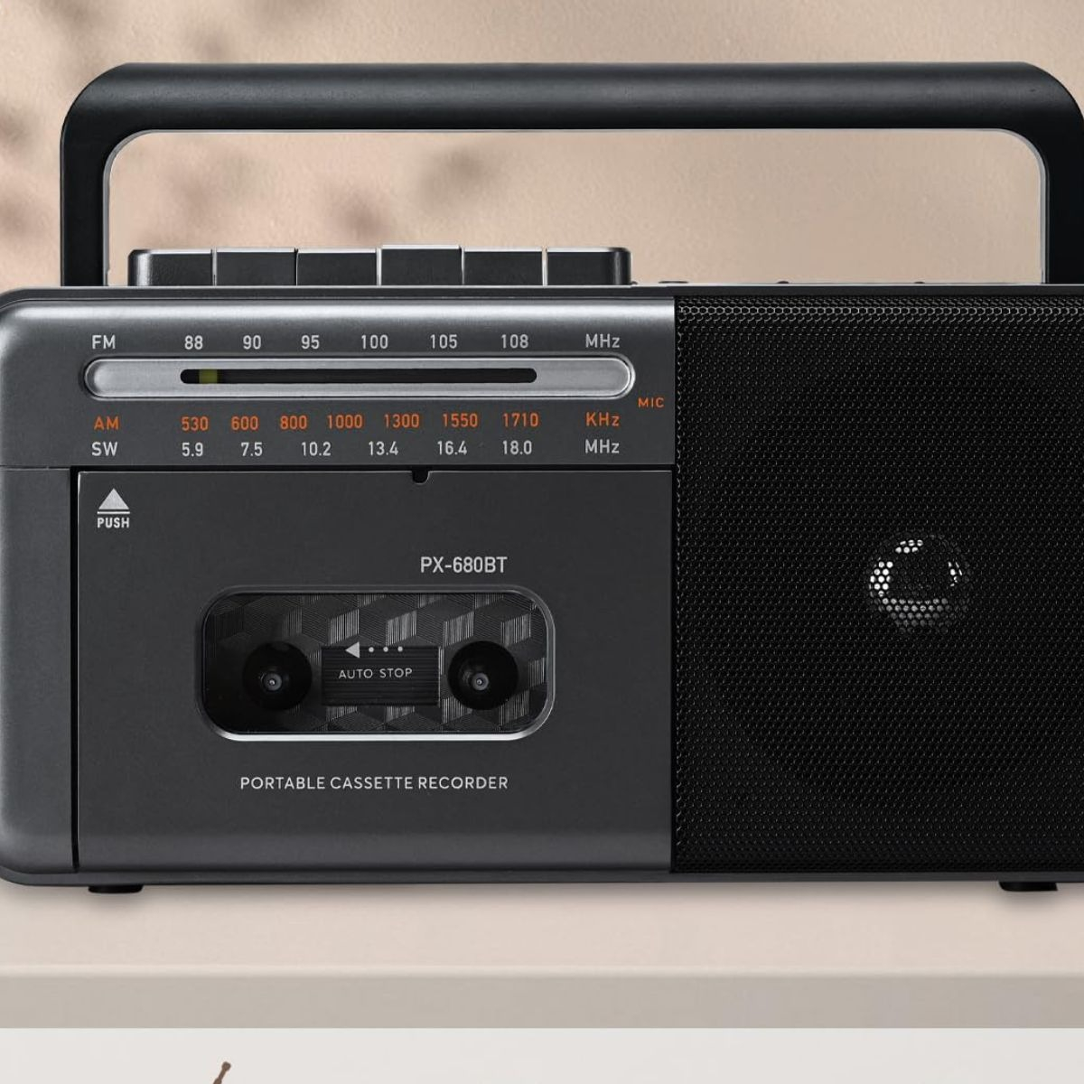 GRABADORA DE CINTA PORTATIL VINTAGE CON RADIO AM/FM LAU - 4