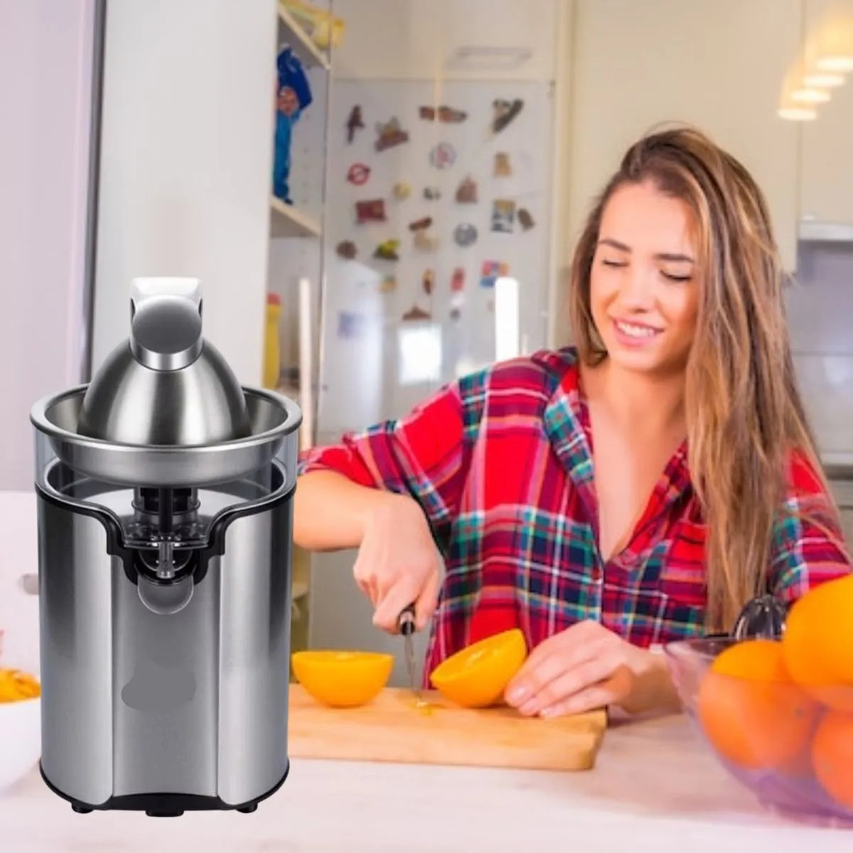 MAQUINA EXPRIMIDOR DE NARANJAS 100W ACERO INOX LAU - 7