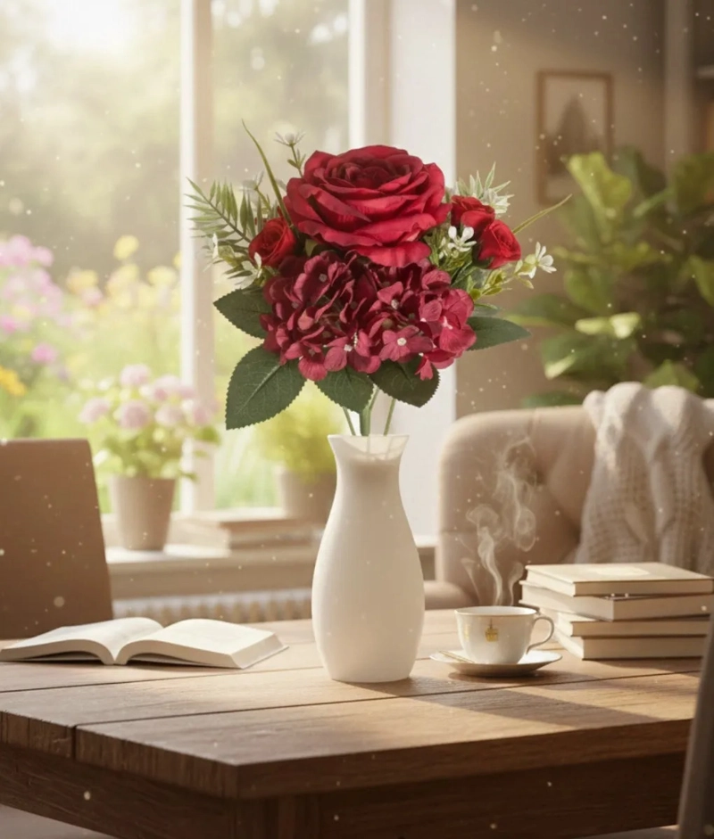 SET 2 RAMO FLORAL ARTIFICIAL DECORATIVO RAMILLETE JHN - 2