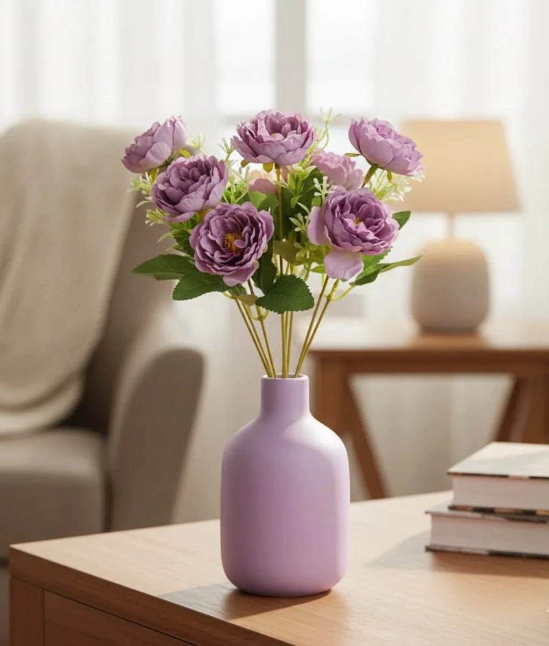 SET 6 FLORES ARTIFICIALES DECORATIVA RAMO BELLEZA ADORNO JHN - 7