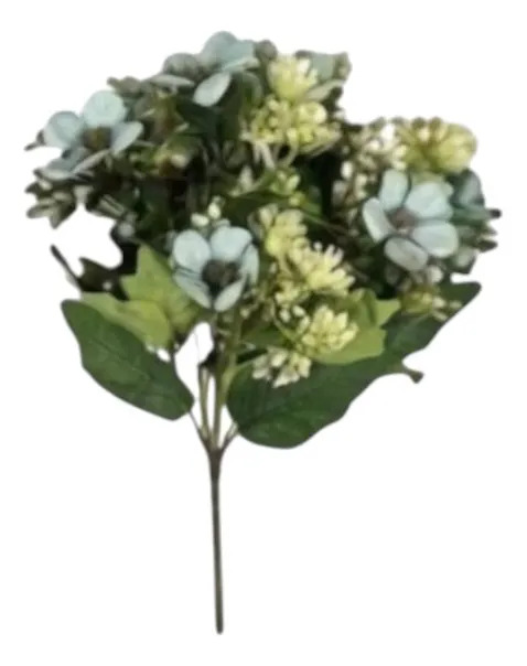 SET 5 FLORES ARTIFICIALES RAMO DECORATIVO MAGNOLIA CARDO JHN - 3