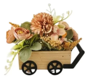 PLANTA DECORATIVA ARTIFICIAL CARRETILLA CAMPO FLORAL JHN - 1