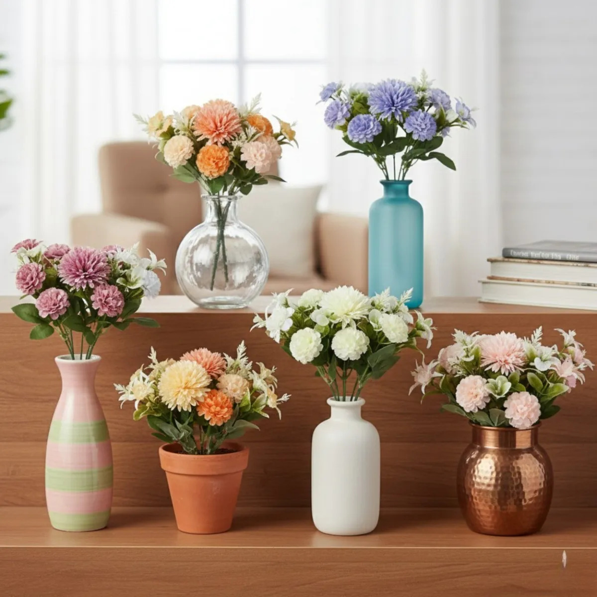 SET 2 RAMO FLORAL ARTIFICIAL ARTISTICO NATURALEZA ADORNO JHN - 2
