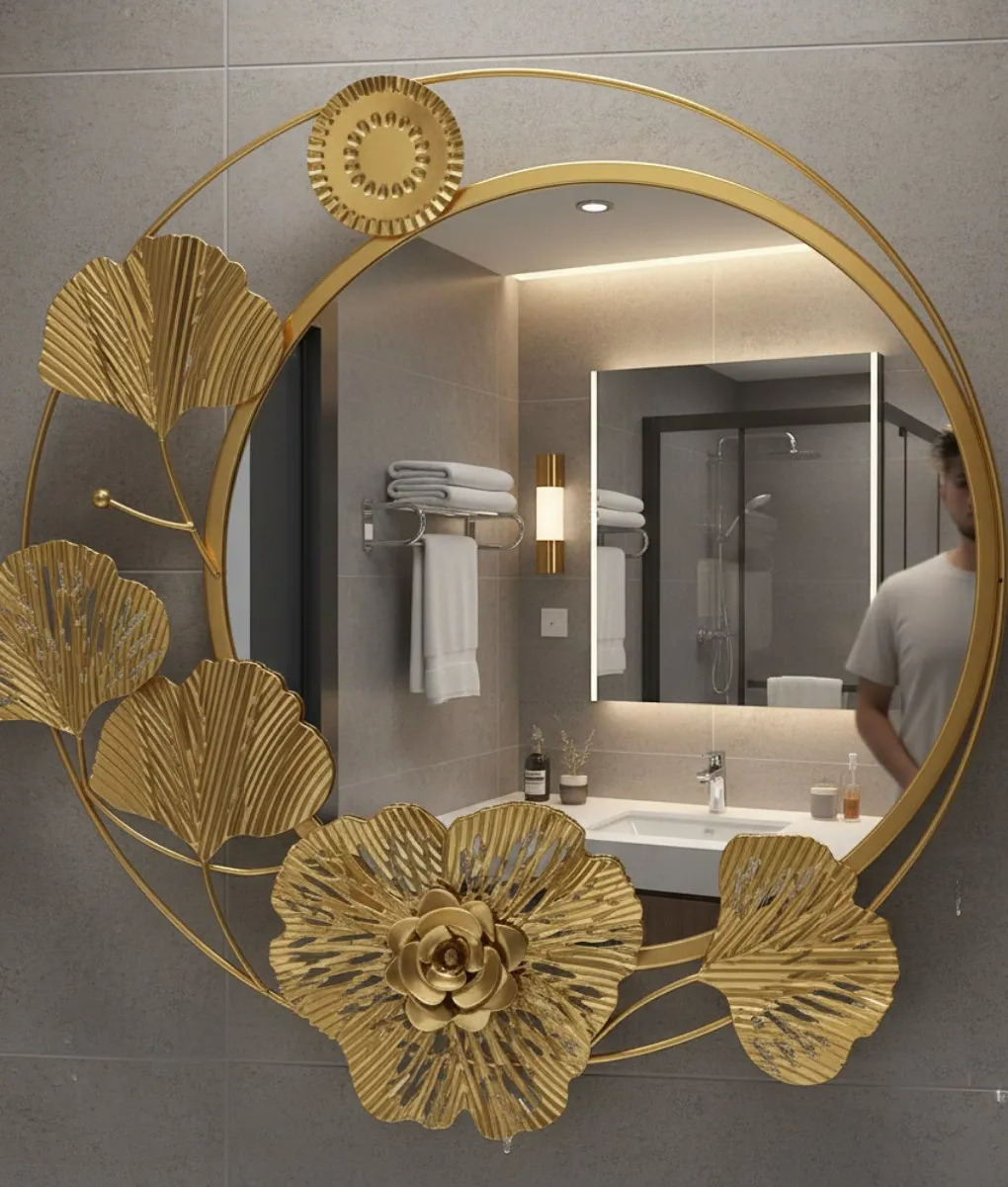 ESPEJO DECORATIVO PARED DISEÑO INSPIRACION BOTANICA JHN - 9