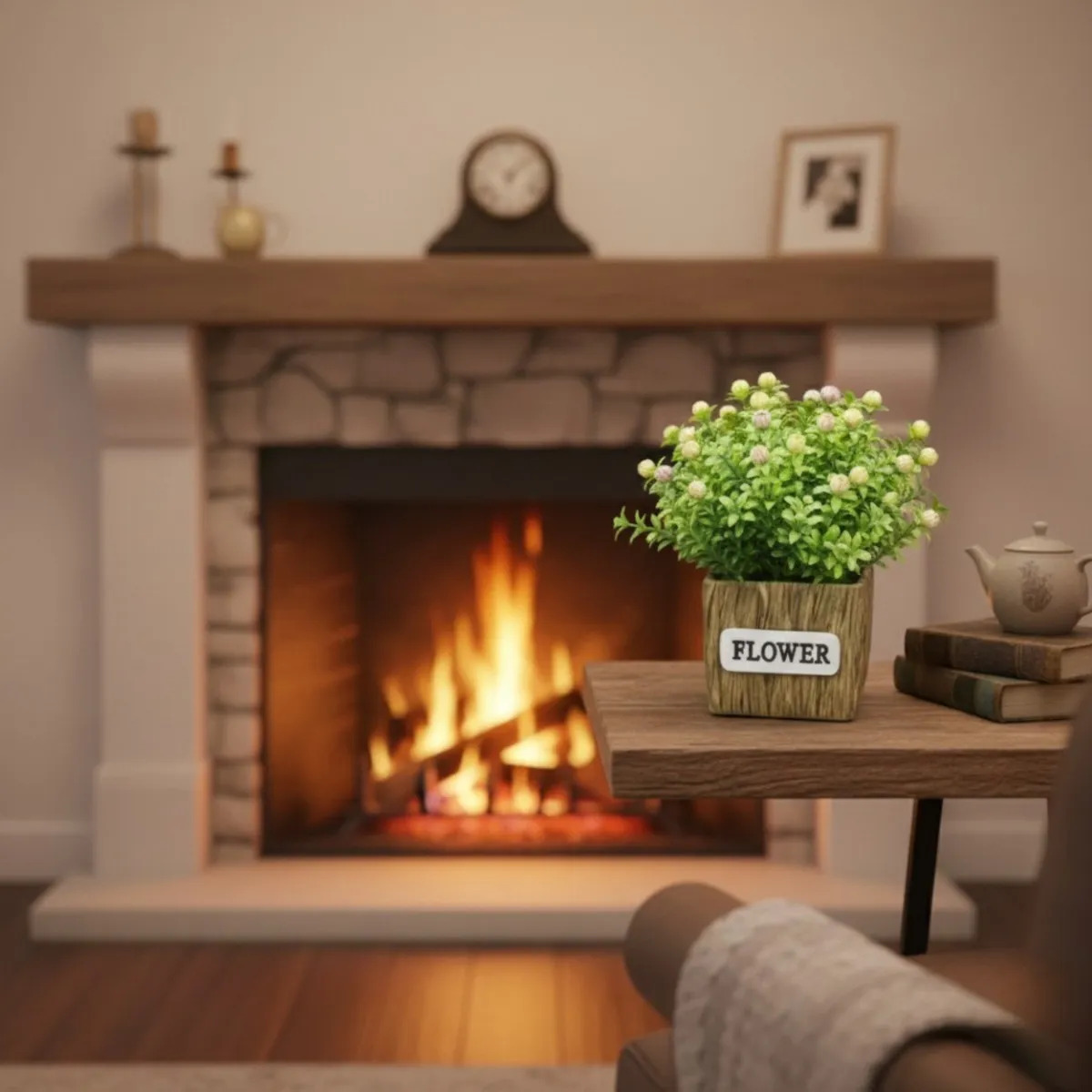 PLANTA ARTIFICIAL DECORATIVA RAMILLETE FLORES SILVESTRES JHN - 7