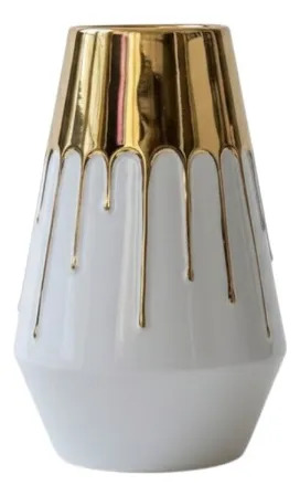 FLORERO DECORATIVO JARRON EFECTO GOTEO ESTILO MODERNO JHN - 1
