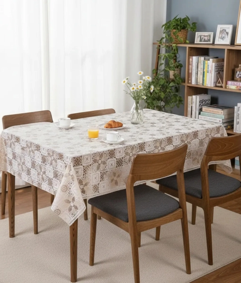 MANTEL MESA DECORATIVO DISEÑO CALADO ELEGANCIA HOGAR JHN - 2