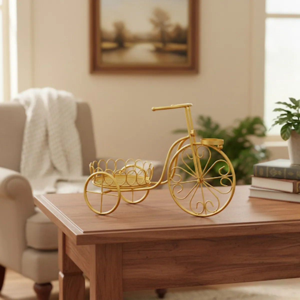 PORTA MACETA DECORATIVO BICICLETA ADORNO ESTILO CLASICO JHN - 10
