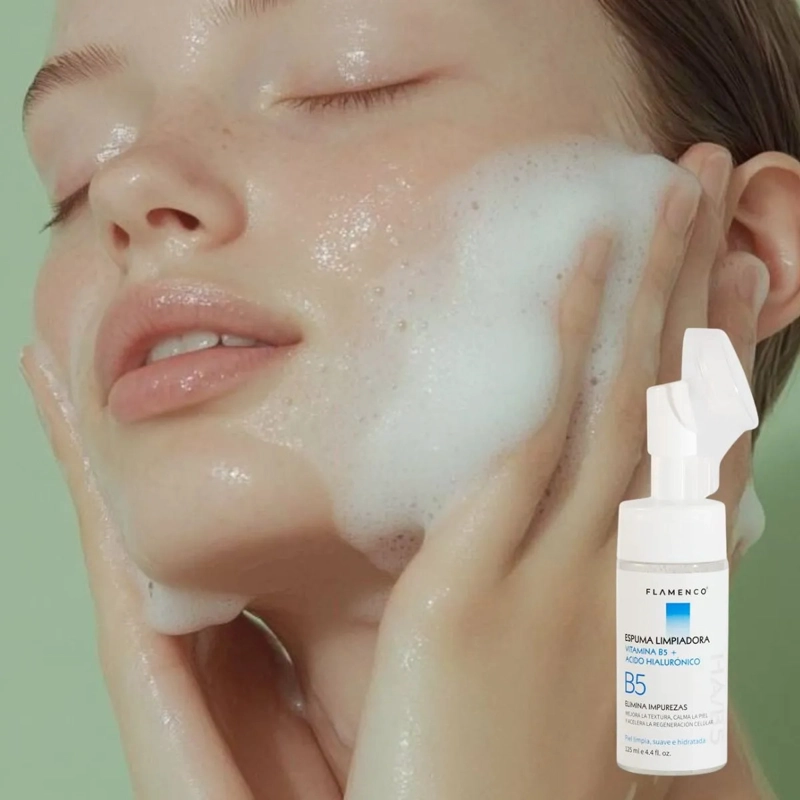 ESPUMA LIMPIADORA FACIAL VITAMINA B5 + ACIDO HIALURONICO LAU - 8