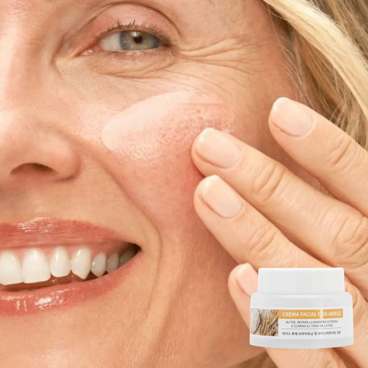 CREMA FACIAL NUTRITIVA EXTRACTO DE ARROZ HIDRATA REPARA LAU - 9