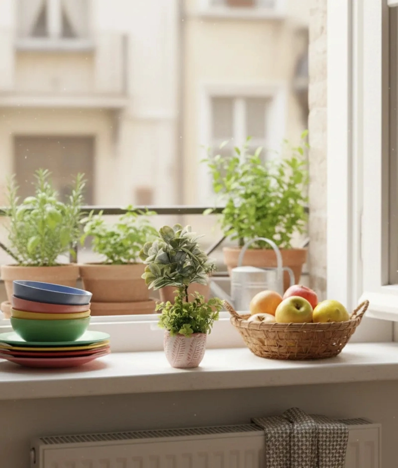 PLANTA DECORATIVA ARTIFICIAL ESTILO BOJ SUCULENTA ADORNO JHN - 7