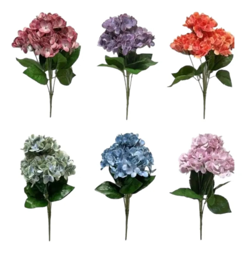 RAMO DECORATIVO ARTIFICIAL HORTENSIAS ADORNO FLORAL JHN - 3