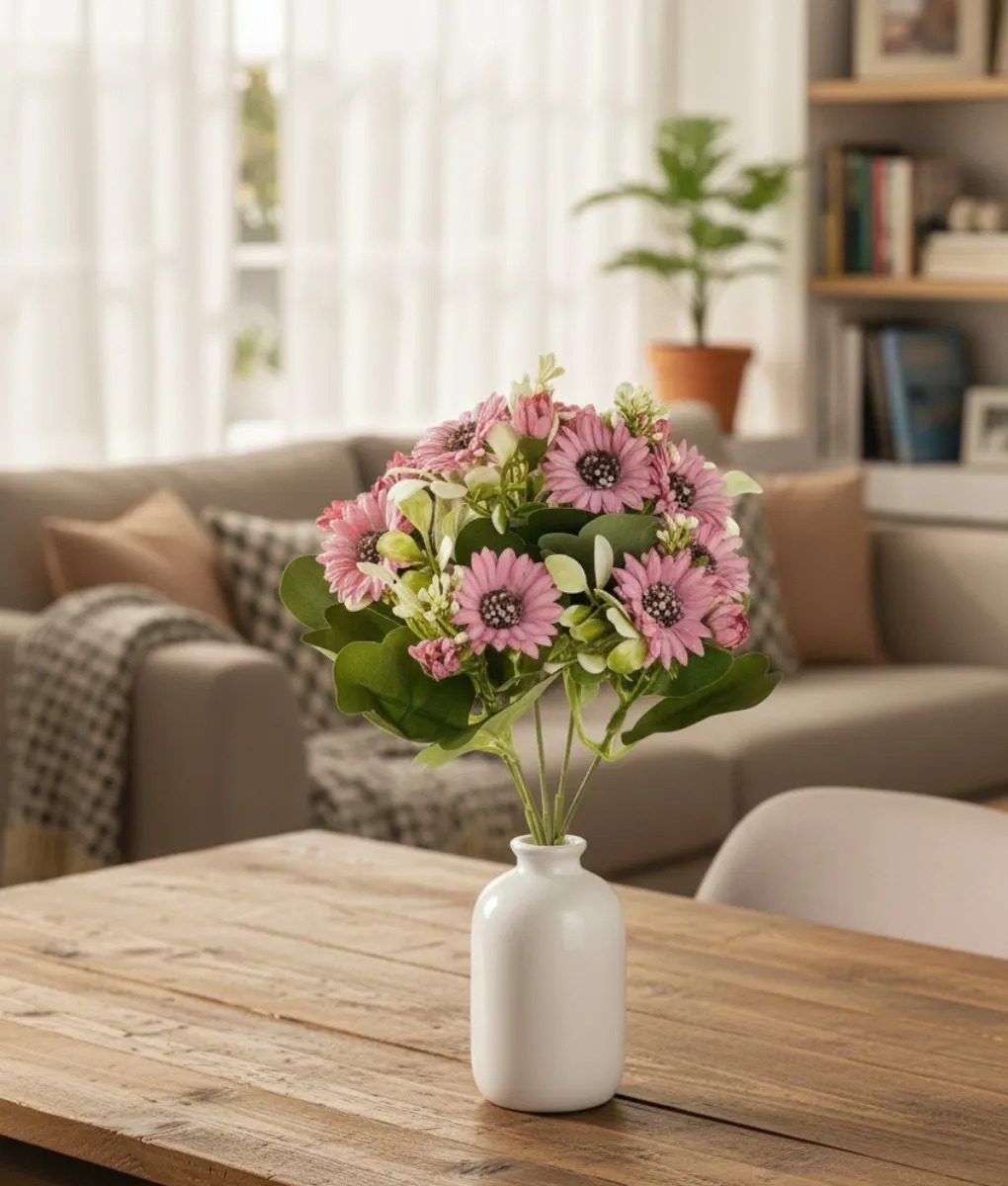 SET 4 ADORNO FLORAL ARTIFICIAL DECORACION RAMO ELEGANTE JHN - 8