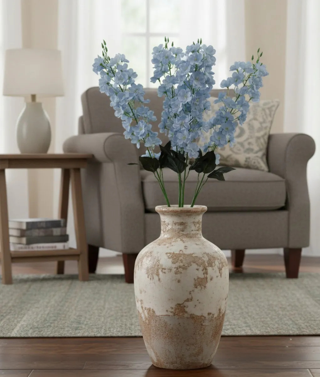 SET 2 RAMO ELEGANTE ARTIFICIAL FLORES DECORATIVAS ADORNO JHN - 2