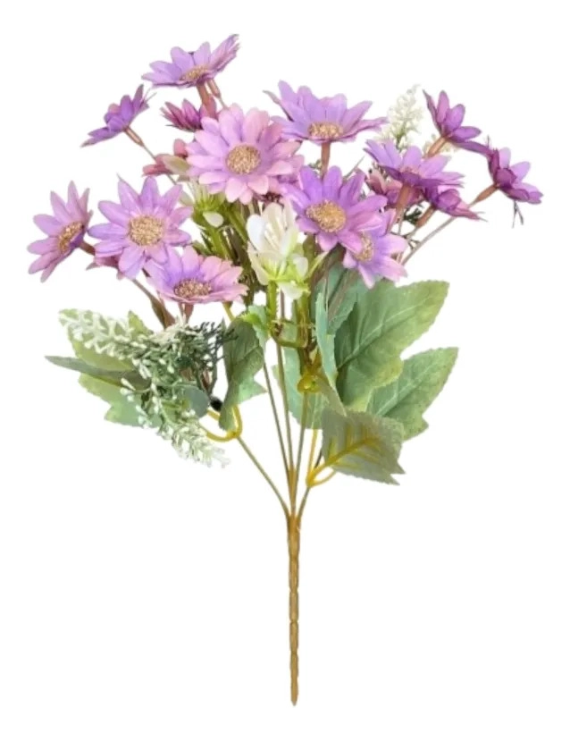 SET 5 RAMO FLORES SILVESTRES ARTIFICIALES DECORATIVAS JHN - 1