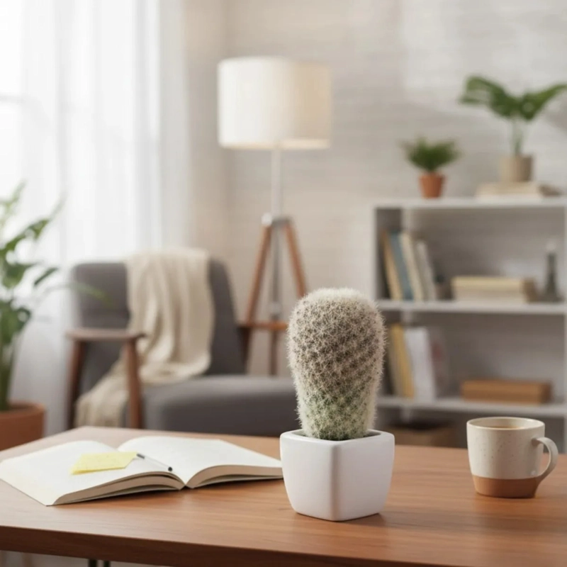 PLANTA ARTIFICIAL DECORATIVA CACTUS ORNAMENTAL BOTANICA JHN - 7