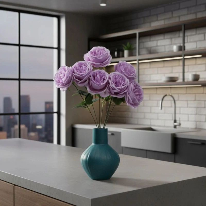 SET 2 RAMO ARTIFICIAL ROSAS DISEÑO ESTILO AMERICANO JHN - 8