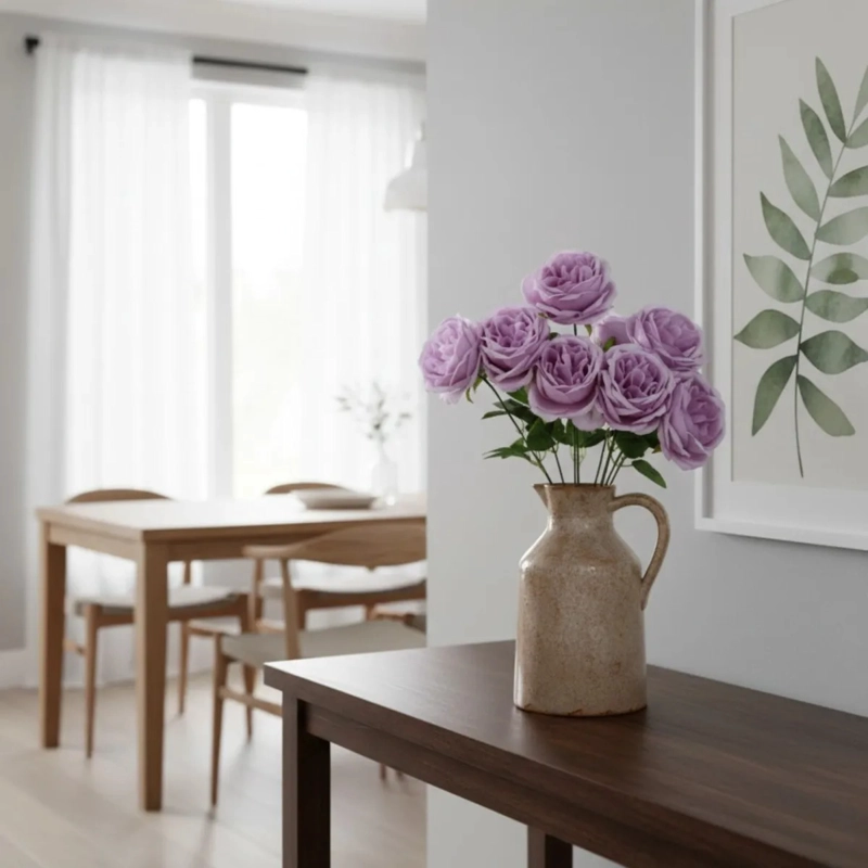 SET 2 RAMO ARTIFICIAL ROSAS DISEÑO ESTILO AMERICANO JHN - 10