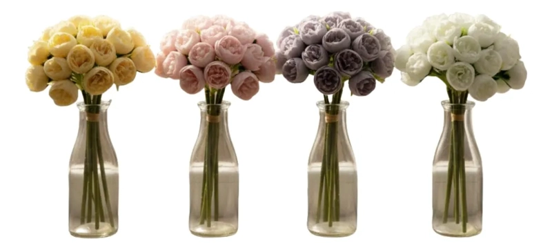 SET 2 RAMO ARTIFICIAL CAPULLO FLORAL ADORNO DECORATIVO JHN - 3
