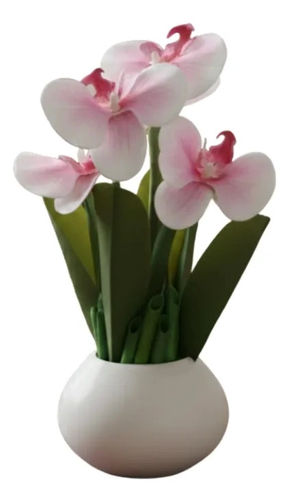 ARREGLO FLORAL ARTIFICIAL ORQUIDEAS DECORATIVAS ADORNO JHN - 3