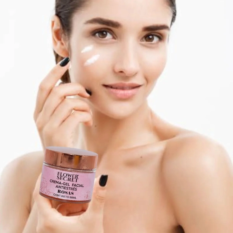 SET 2 CREMAS FACIAL DE GEL ANTIESTRES DE ROSAS BELLEZA LAU - 1