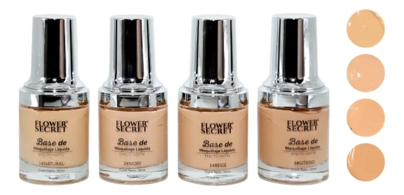 PAQ. 12 BASES DE MAQUILLAJE LIQUIDA MATTE BELLEZA LAU - 6