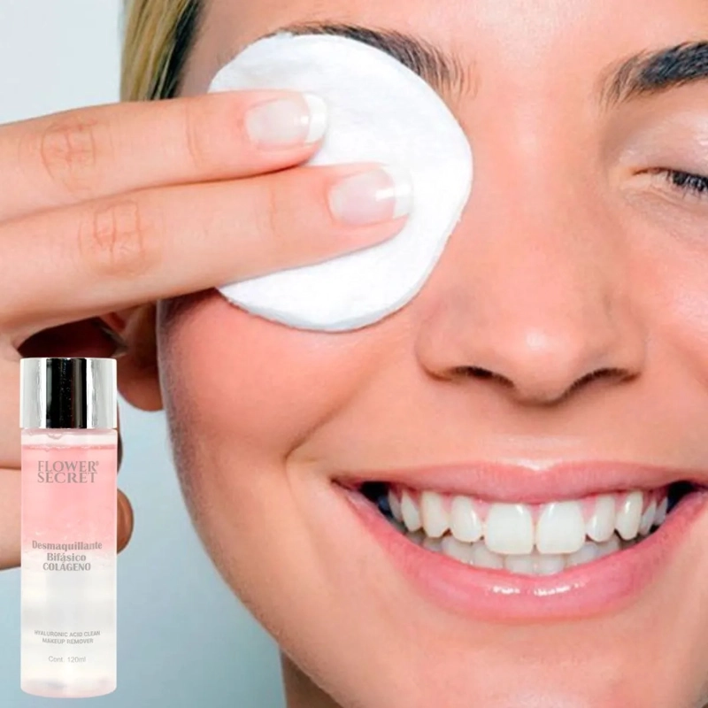 DESMAQUILLANTE BIFASICO CON COLAGENO MAQUILLAJE LAU - 5