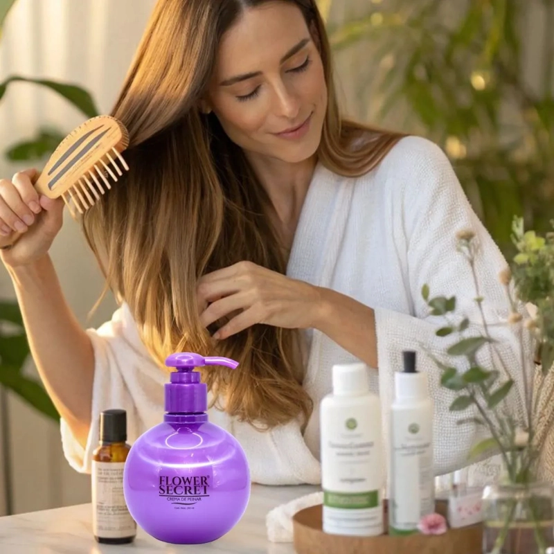 SET 6 CREMAS DE PEINAR COLOR MORADO ANTIFRIZZ CABELLO LAU - 8