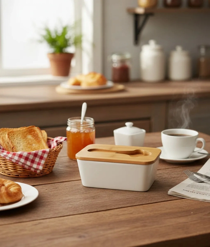 MANTEQUILLERA CONTENEDOR TAPA DISEÑO MODERNO COCINA JHN - 10