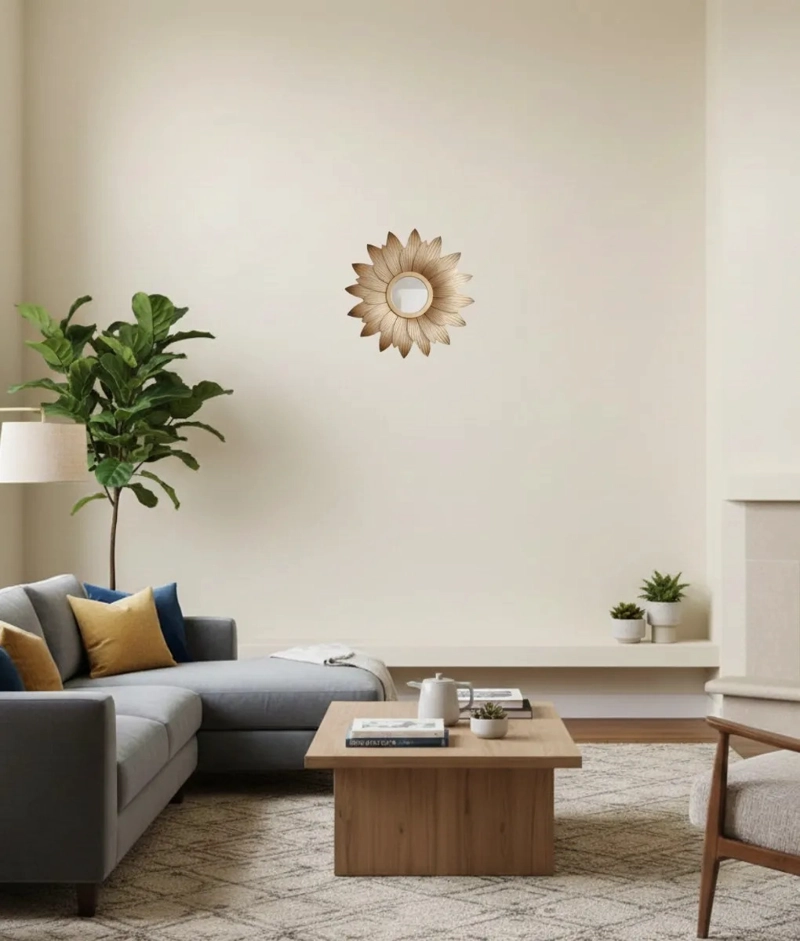 SET 3 ESPEJO DECORATIVO PARED ESTILO GIRASOL VINTAGE JHN - 2