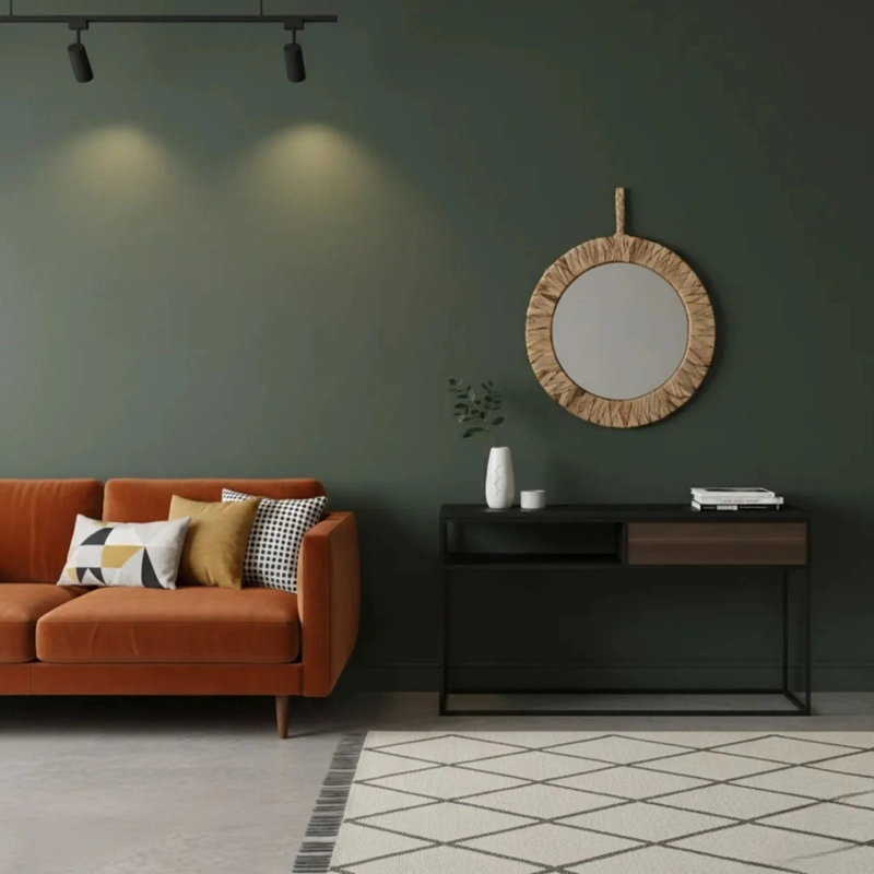 ESPEJO DECORATIVO PARED ESTILO BOHO EFECTO FIBRA TEJIDA JHN - 10