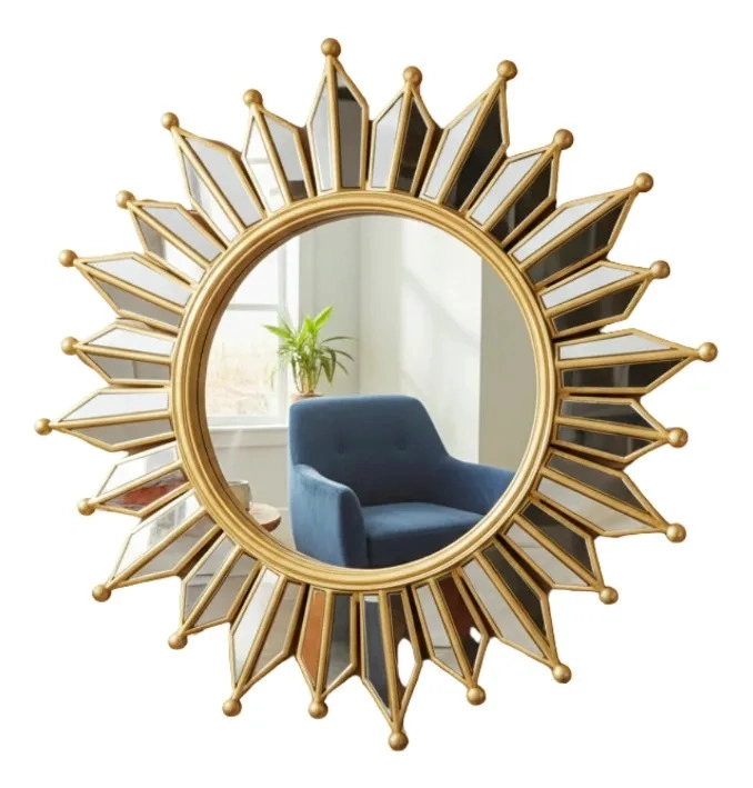 ESPEJO DECORATIVO PARED RAYOS SOL RESISTENTE MODERNO JHN - 3