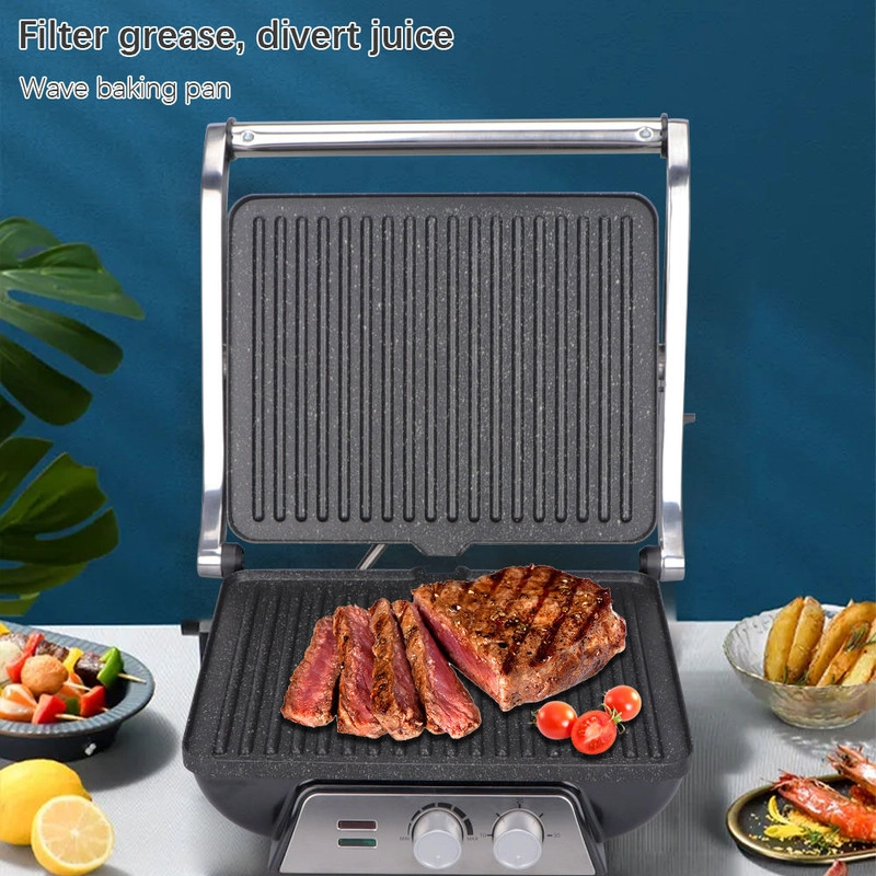 SANDWICHERA PLANCHA ANTIADHERENTE ACERO INOX COCINA LAU - 6