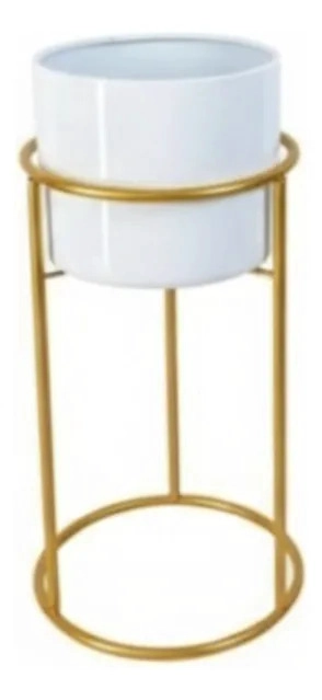 MACETERO MODERNO BASE MACETA CILINDRICA ESTILO ELEGANTE JHN - 1