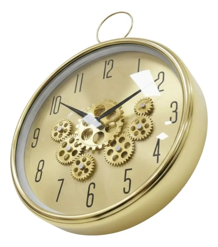 RELOJ PARED DECORATIVO MINIMALISTA ENGRANAJES LUJO AJ - 2