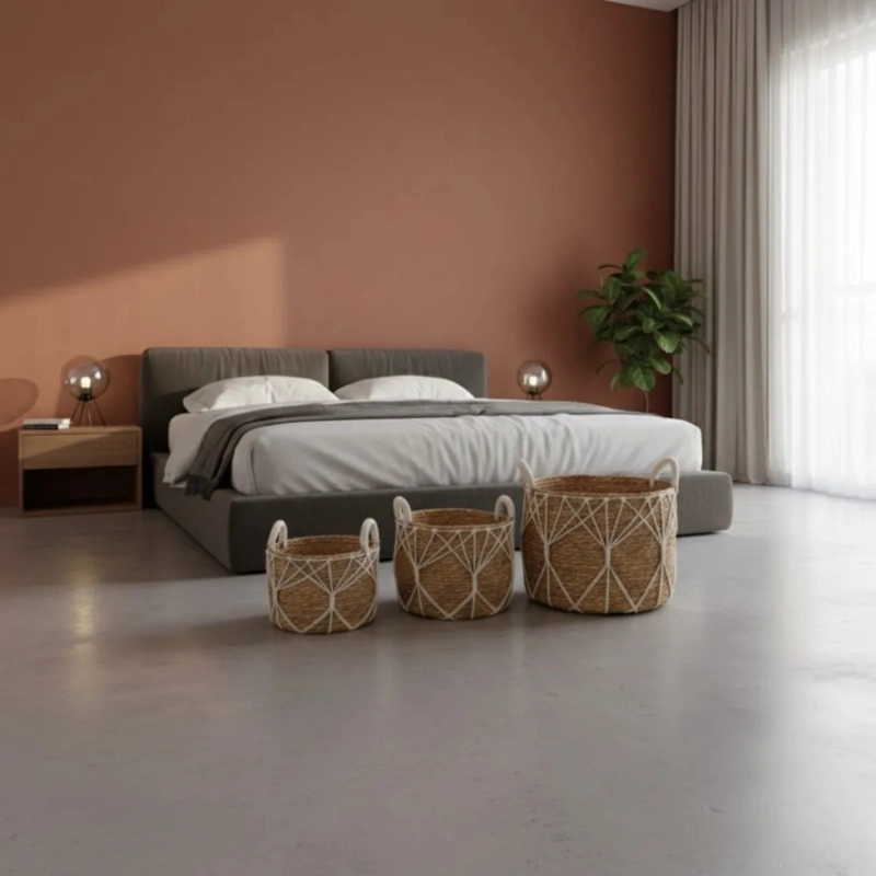 CANASTOS DECORATIVOS ORGANIZADORES MANIJAS MULTIUSO AJ - 9