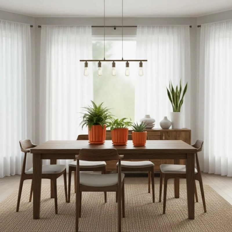 SET 3 MACETAS DECORATIVAS DISEÑO CANALES VERTICALES AJ - 7
